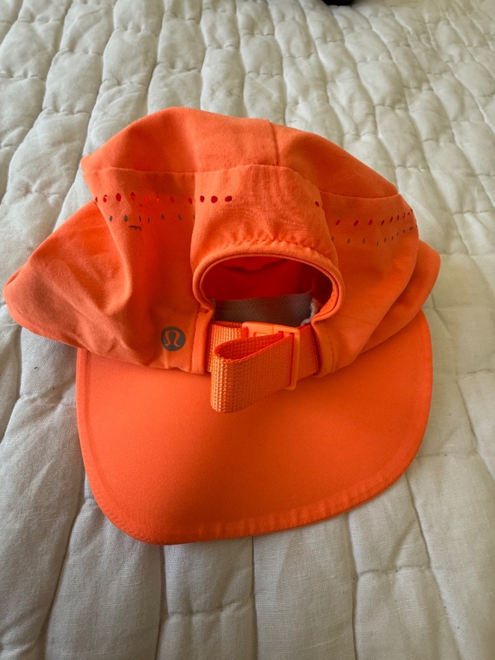 Lululemon Neon Orange Running Hat w/ Ventilation